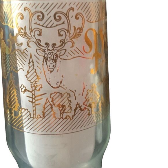 Pre Owned Uncle Ricks Pilsner Beer Glass 16oz Gold Lettering Great Graphics - Picture 7 of 13